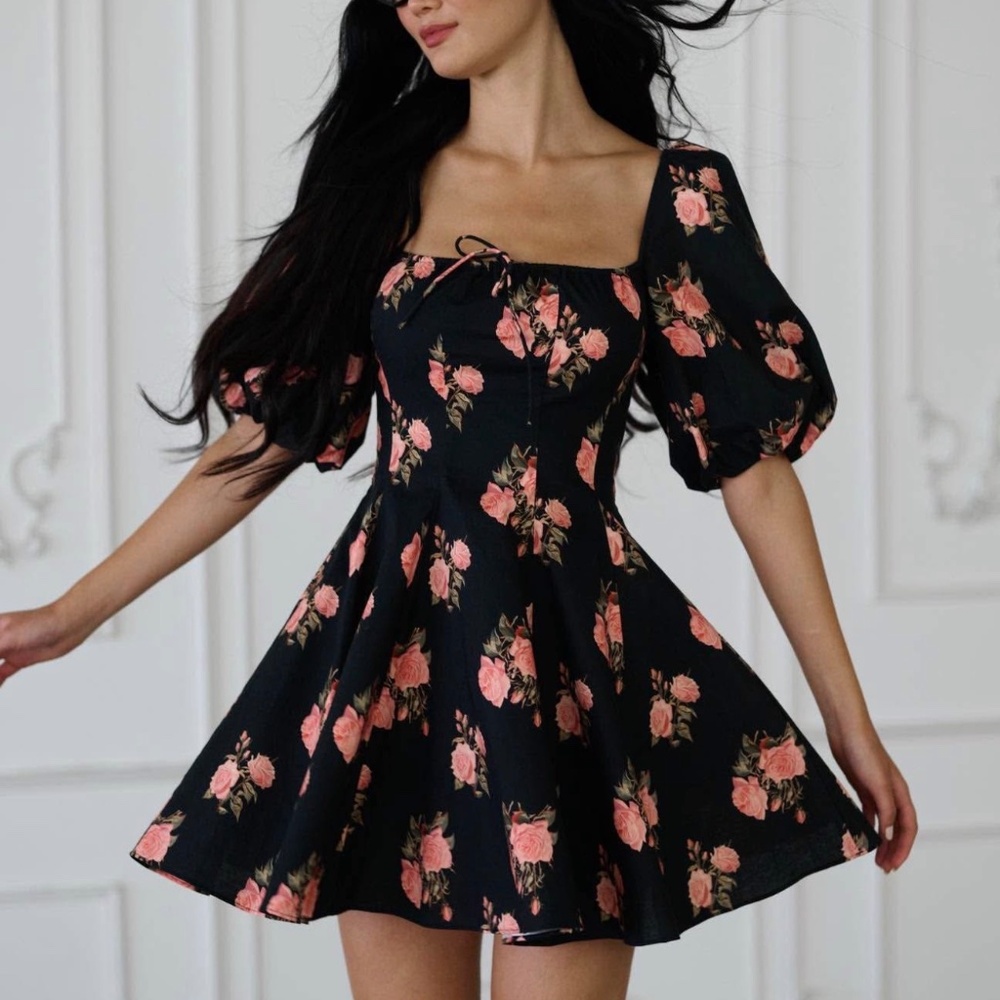 Selkie Night Rose Mini Day Dress MED NWOT